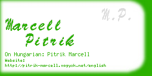 marcell pitrik business card